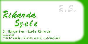 rikarda szele business card